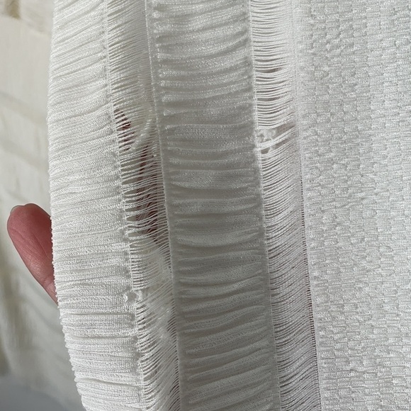 SHO Tadashi Shoji Long Sleeve White Cocktail Dress Size L - Picture 9 of 10